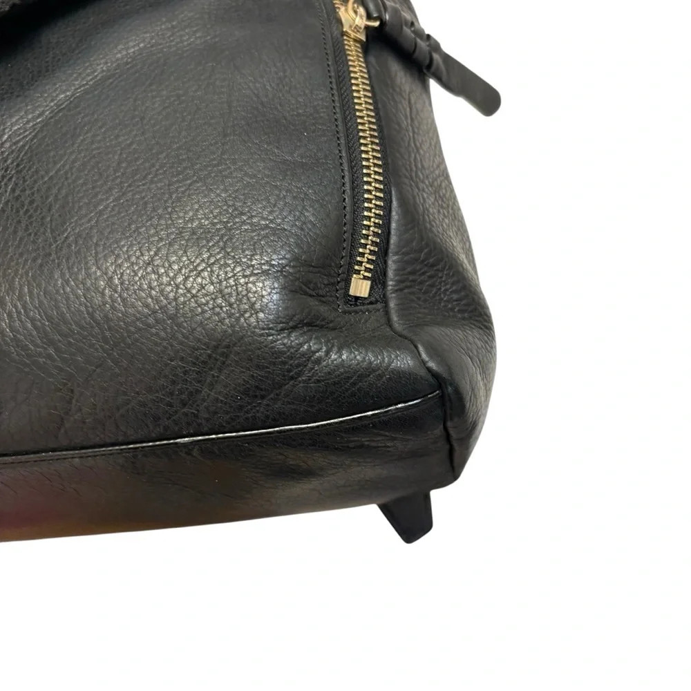 Cole Haan black leather backpack
